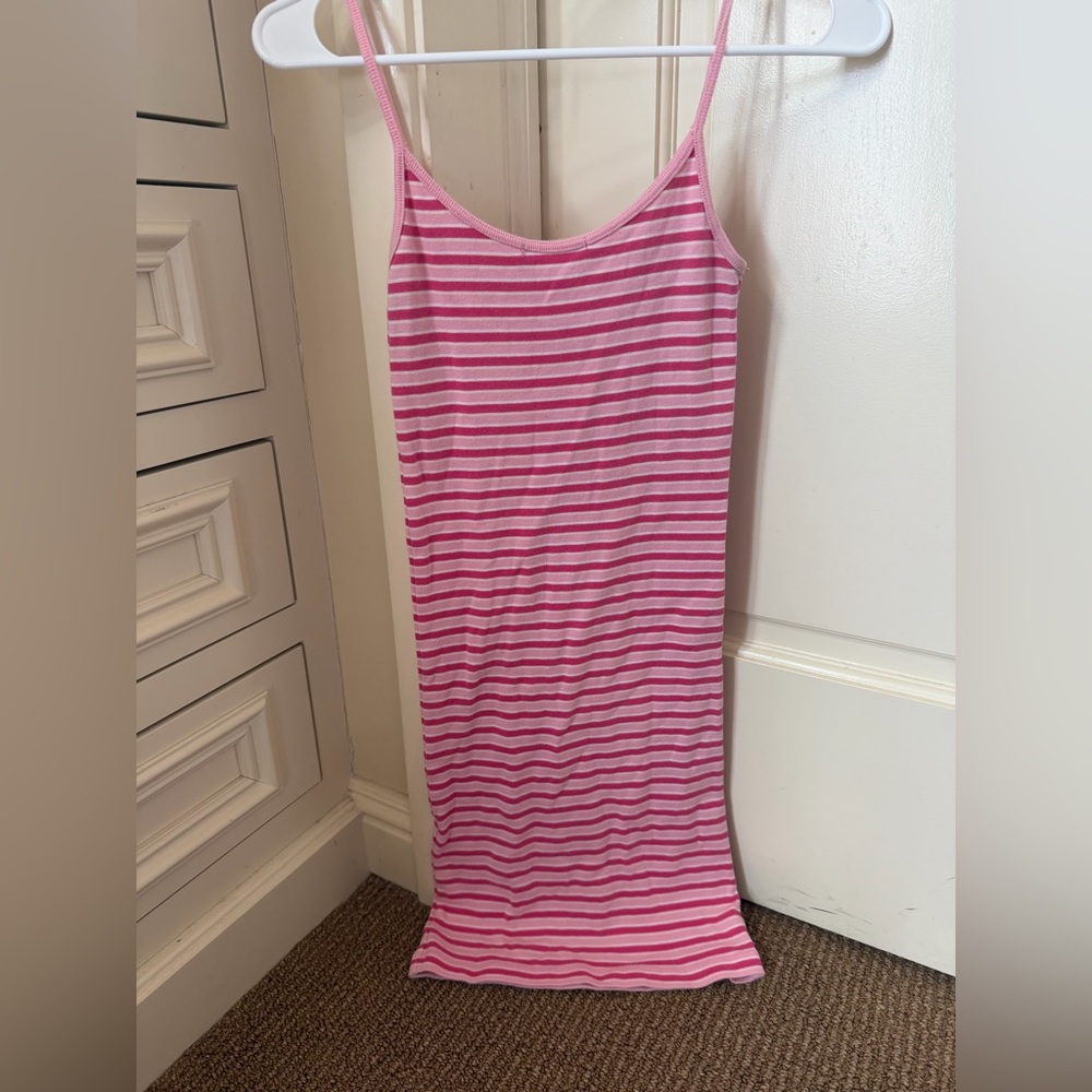 Brandy Melville Pink Stripped Dress💗 - Picture 3 of 4